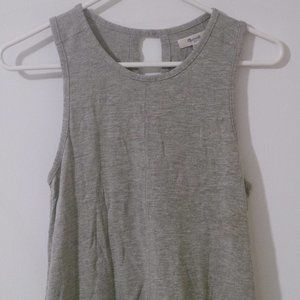 Madewell Gray Tank with Keyhole and False Layers